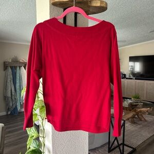 Vibrant Red Long Sleeve Top